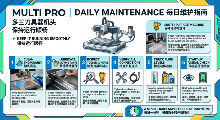 Daily CNC Maintenance Tips / CNC 机床日常维护技巧